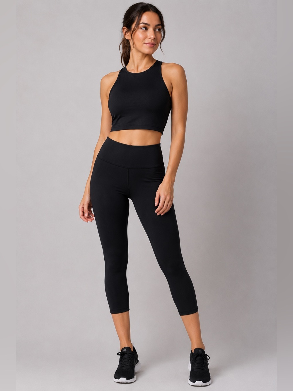 Zella Women’s Black High Rise Capri Leggings Cropped Athletic Yoga Pants M